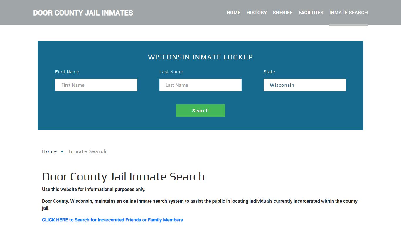 Door County, WI Detainee Lookup