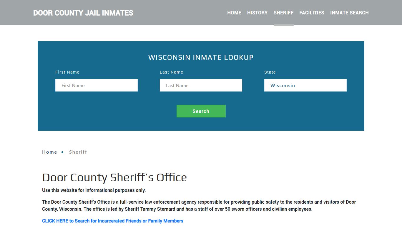 Door County Sheriff, WI Arrest Warrant Lookup